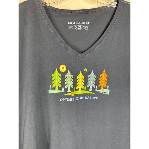 Life is Good, Optimistic By Nature T-Shirt, Size XXL - Picture 5 of 5